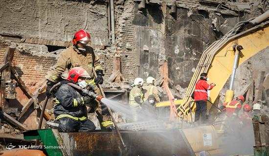 هشتمین روز حادثه پلاسکو/ امروز 2 پیکر  آتش نشان شهید از زیر آوار خارج شد
