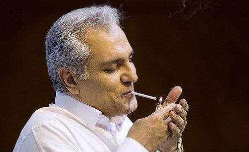 سیگار کشیدن مهران مدیری در نشست خبری