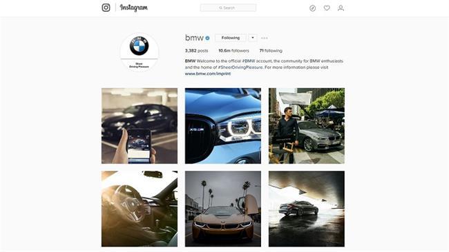 شبکه اجتماعی اینستاگرام BMW