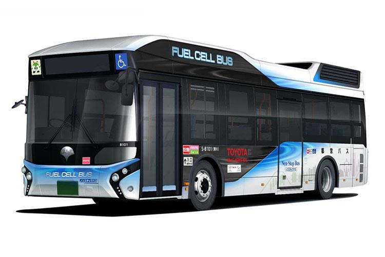 اولین اتوبوس سلول سوختی تویوتا وارد توکیو می‌ شود