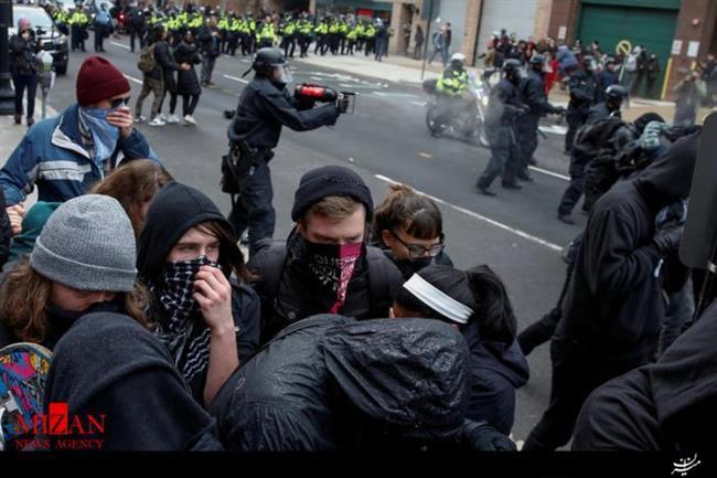 افشاگری رویترز از اقدامات خشونت بار پلیس علیه معترضان ترامپ