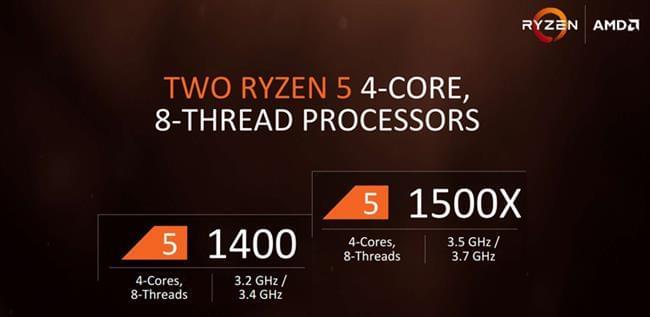 Ryzen 5 1500X و Ryzen 5 1400