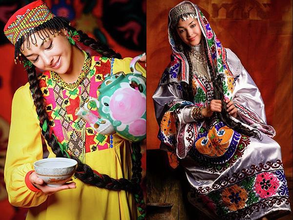 نگاهی به سبک مد و لباس اطلسی زنان تاجیکستان در نوروز