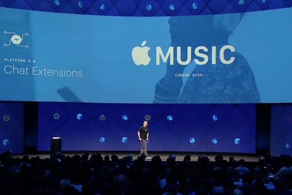 فیسبوک از یکپارچه سازی اپل موزیک با مسنجر خبر می دهد