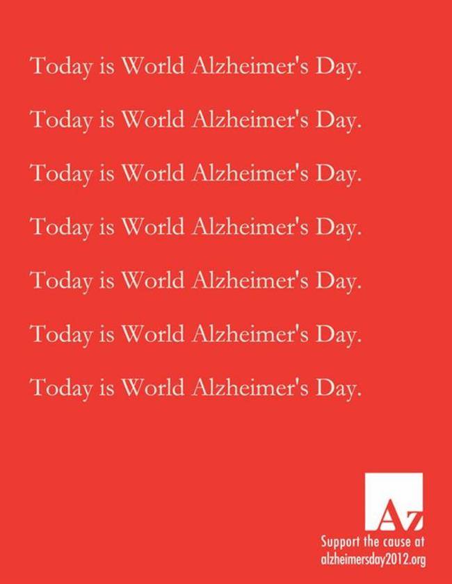 تبلیغات خلاقانه - آگهی تبلیغاتی برای روز جهانی آلزایمر