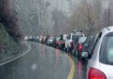 بارش برف و باران در نواحی شمالی کشور /ترافیک نیمه سنگین در باند جنوبی آزاد راه کرج_قزوین