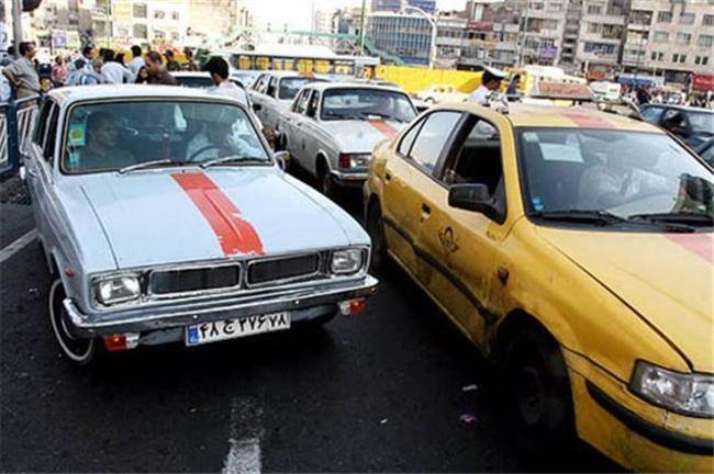 خروج 374 دستگاه تاکسی فرسوده در سال 96/پروانه فعالیت تاکسی پیکان ها تمدید نمی شود