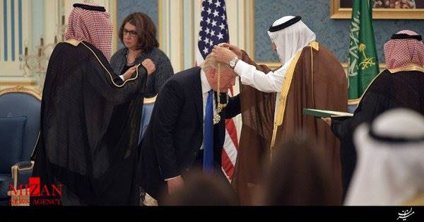 دیدار پادشاه عربستان و ملک سلمان/اهدای عالی‌ترین نشان عربستان به ترامپ