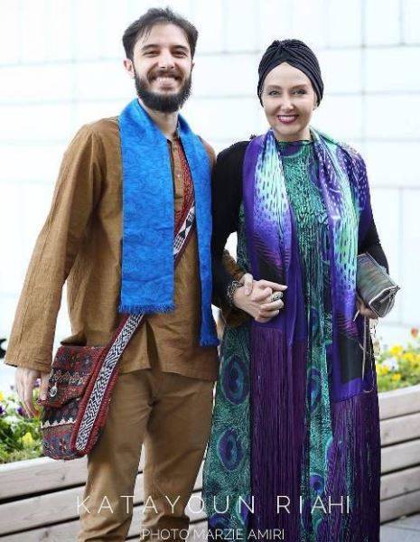 کتایون ریاحی درکنار پسرش