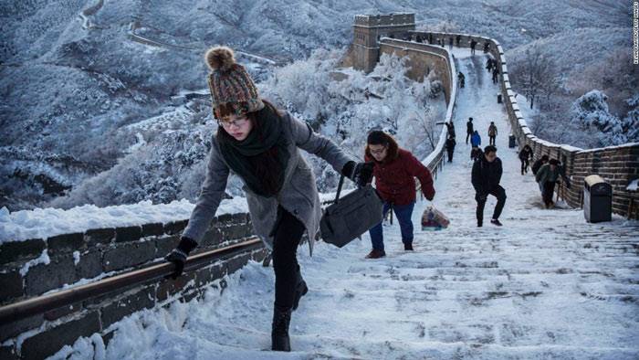دیوار بزرگ چین در زمستان