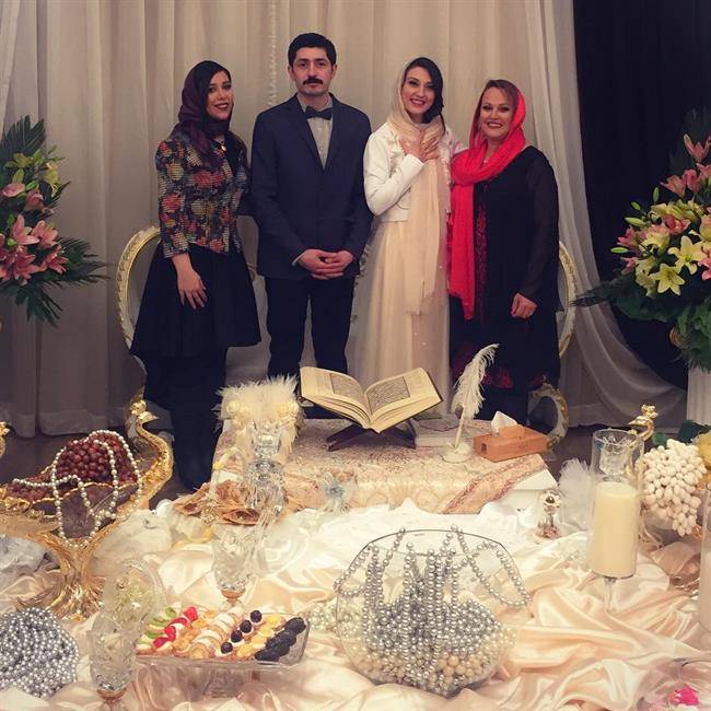 عکسهای مراسم ازدواج حدیث میرامینی و همسرش مجتبی رجبی