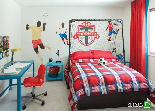 اتاق خواب های فوتبالی برای بچه های عاشق فوتبال