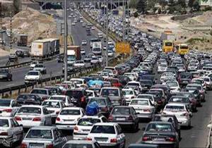 ترافیک پرحجم در آزادراه کرج- تهران
