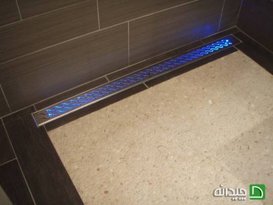 نورپردازی کف حمام و سرویس بهداشتی