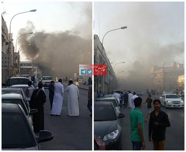 اولین تصاویر از انفجار در شهر قطیف عربستان