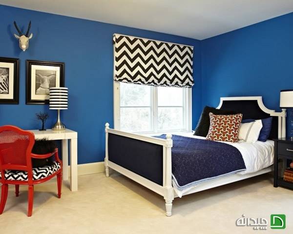 استفاده از رنگ آبی در طراحی دکوراسیون داخلی اتاق خواب 