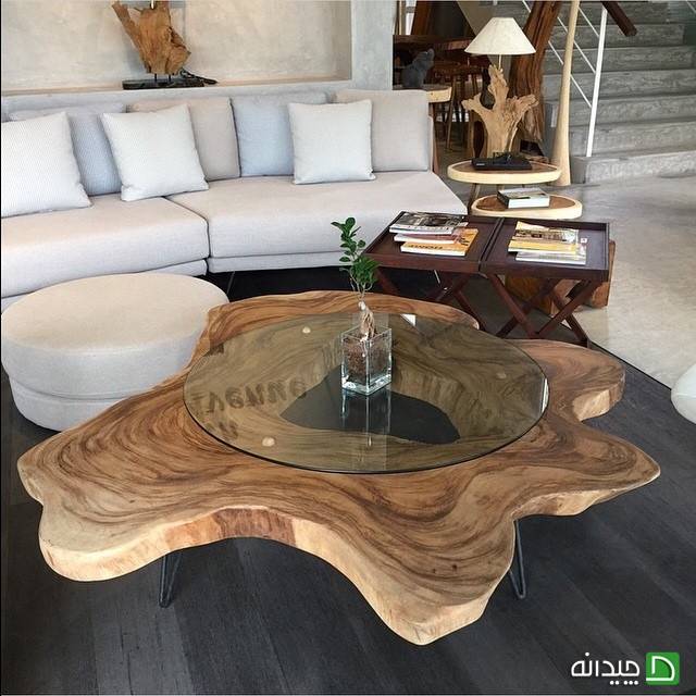استفاده از میز چوبی زیبا در طراحی دکوراسیون داخلی 