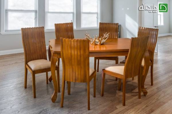 میز و صندلی غذا خوری چوبی از نمونه محصولات چلکا