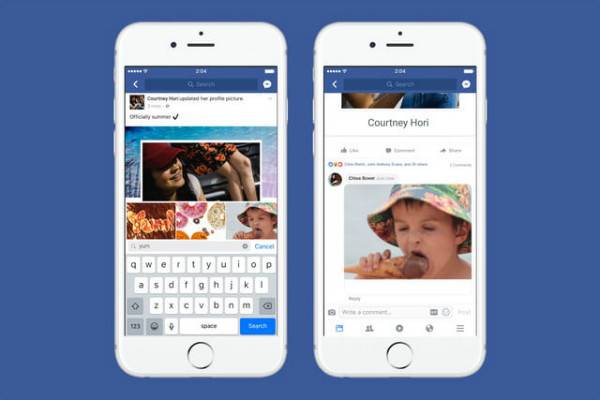فیسبوک امکان جستجو و افزودن انیمیشن های GIF در کامنت ها را فراهم کرد