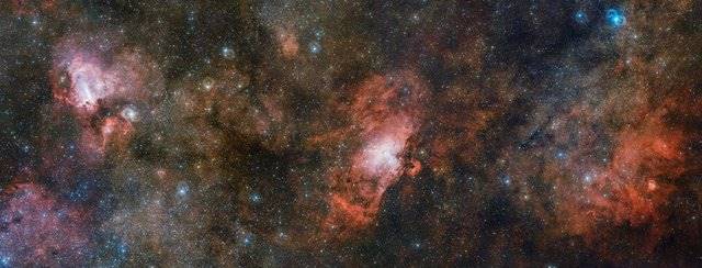 تصویر 3.3 گیگاپیکسلی از 3 پدیده کهکشانی