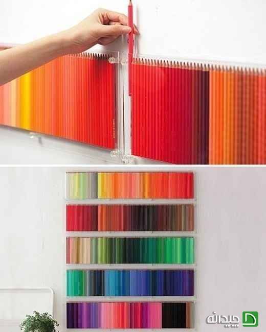 دیوار کوب هایی از جنس مداد رنگی ها 