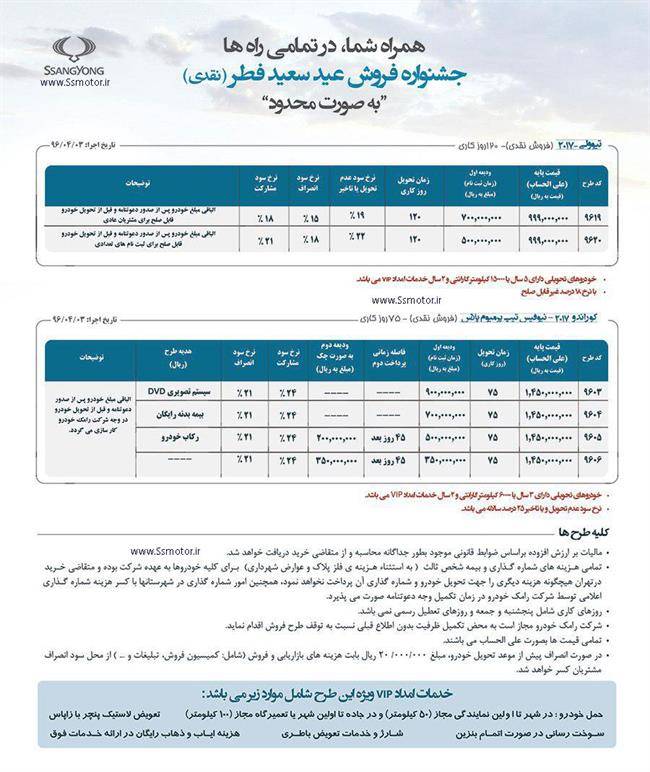 طرح های فروش سانگ یانگ