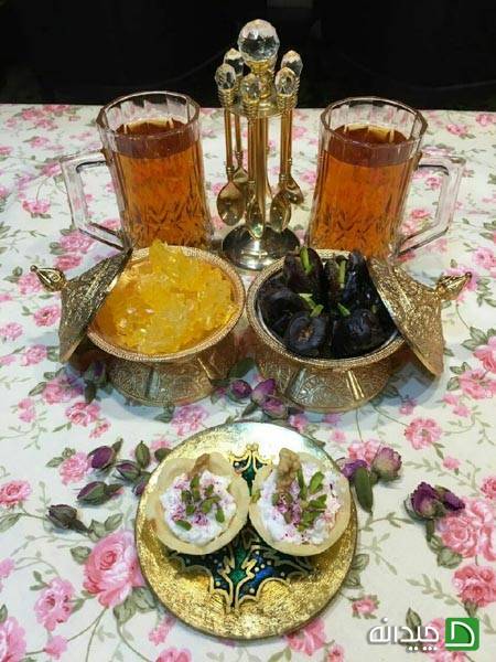 چیدمان سفره افطار ساده