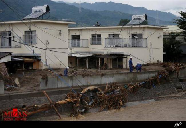 سیل و رانش زمین در ژاپن 15 نفر را به کام مرگ کشاند/14 نفر دیگر ناپدید شدند