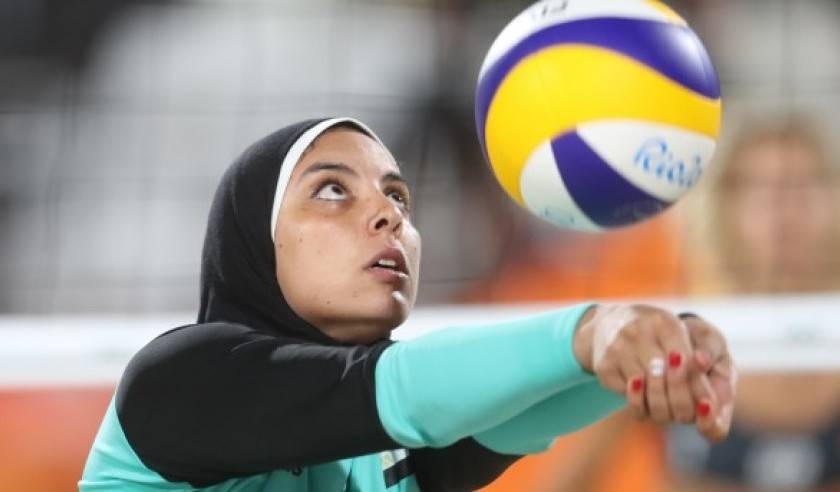حضور زنان با حجاب مصری در مسابقات والیبال ساحلی [ویژه المپیک ریو 2016]