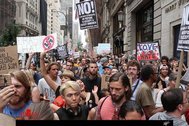 تظاهرات گسترده علیه ترامپ در نیویورک