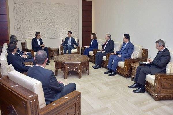 جابری انصاری با بشار اسد در دمشق دیدار کرد