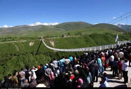 بزرگترین پل معلق خاورمیانه در مشگین شهر به بهره برداری رسید