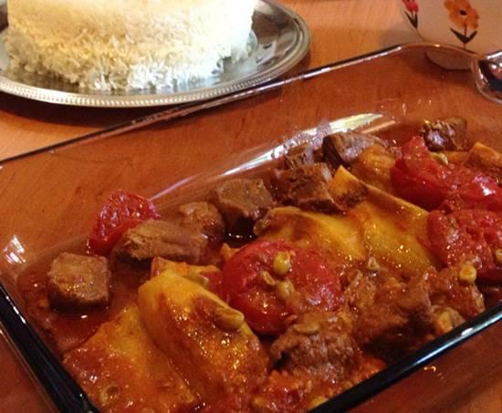 خورش کدو سبز با گوشت