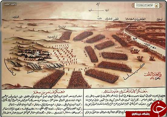 آرایش نظامی دو سپاه در کربلا +عکس