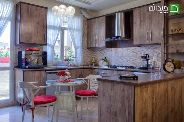 طراحی آشپزخانه چوبی