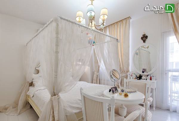 طراحی اتاق خواب سفید