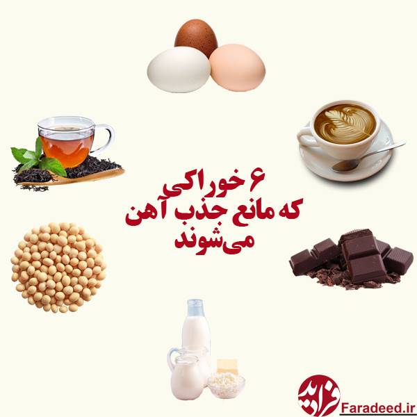 6 خوراکی که مانع جذب آهن میشوند