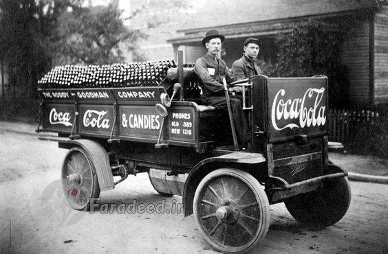 عکس/ خودروی باربری کوکاکولا در 1909 میلادی