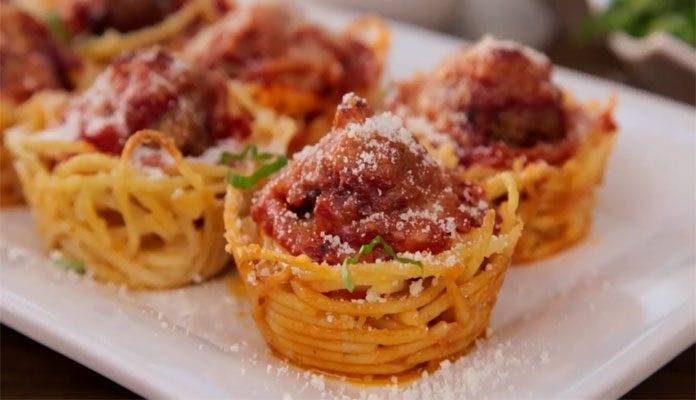 طرز تهیه مافین اسپاگتی، یک پیش‌غذای ایتالیایی محبوب