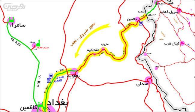 پیاده روی اربعین نقشه مرز خسروی