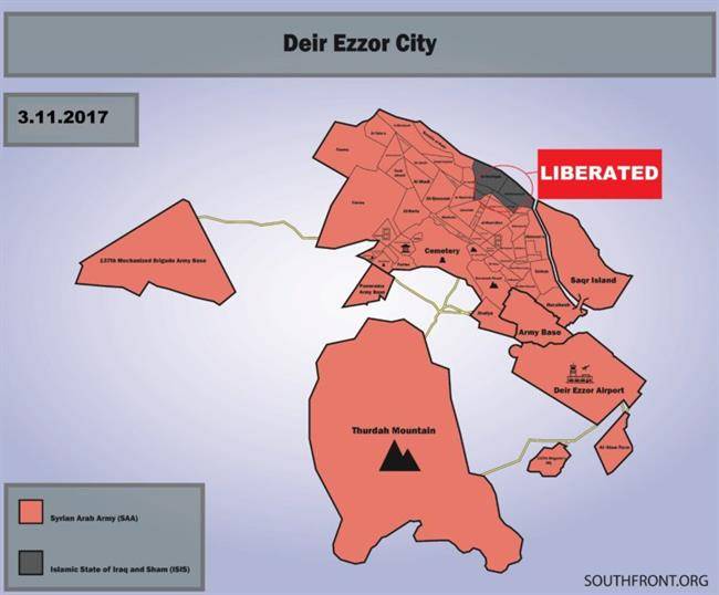 از شکست محاصره دیرالزور در ماه سپتامبر تا آزادسازی کامل شهر و تدارک عملیات برای آزادسازی البوکمال+نقشه