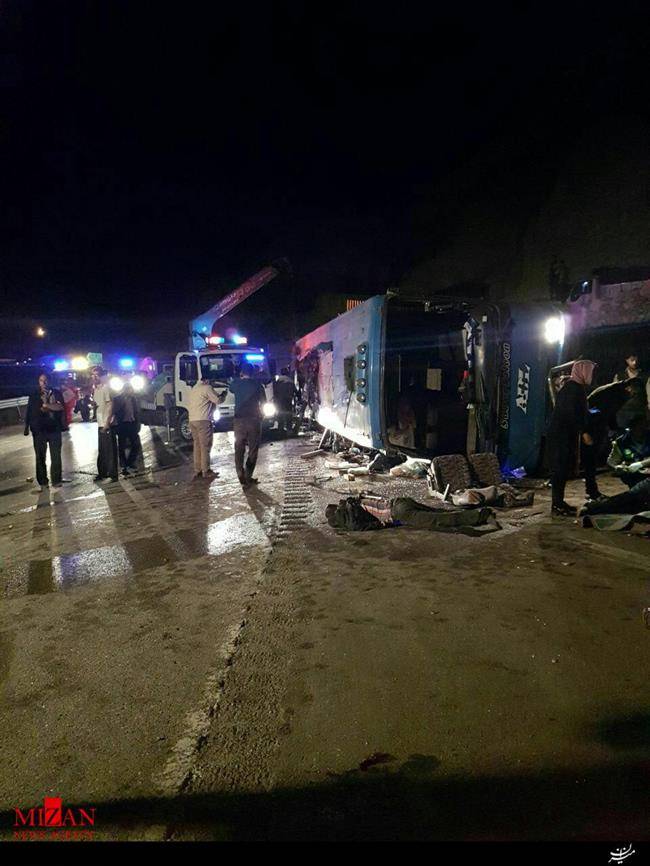 شناسایی و تعیین هویت 5 نفر از جانباختگان حادثه واژگونی اتوبوس در سوادکوه