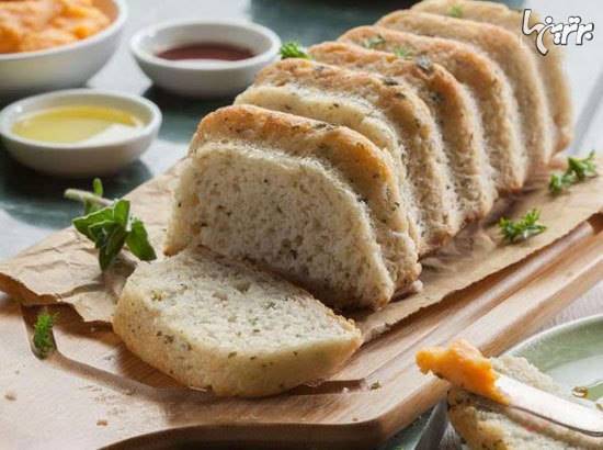 طرز تهیه نان خوش طعم زیتون و پونه