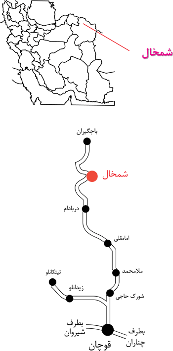 مسیر رسیدن به دره شمخال