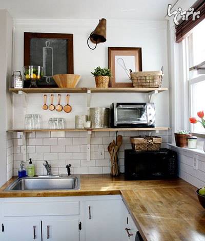 مزیت های استفاده از قفسه های بدون درب در آشپزخانه