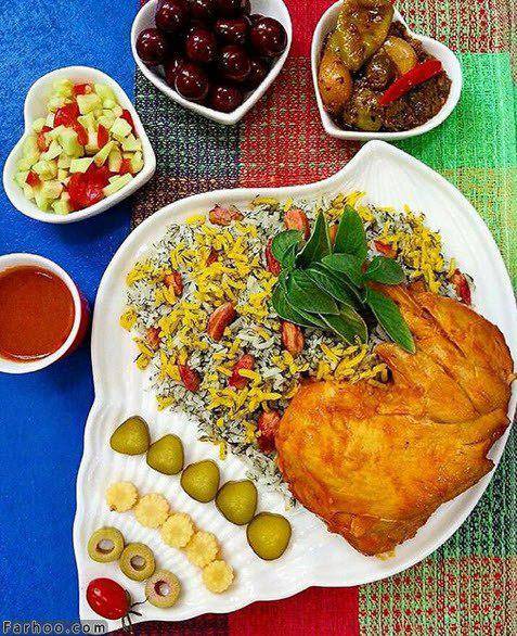 شام اعیانی برای مهمانی ایرانی : پسته پلو باگوشت