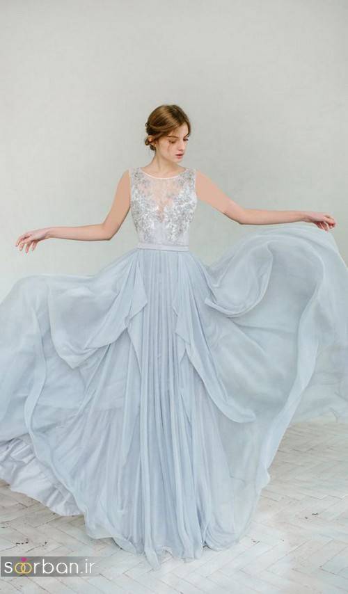 لباس عروس آبی8