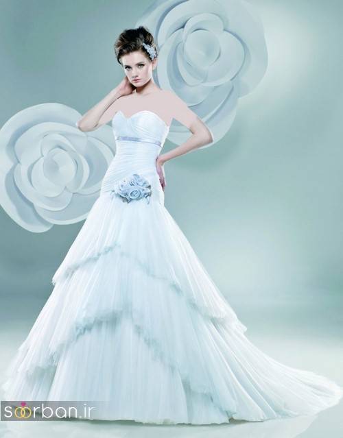 لباس عروس آبی19