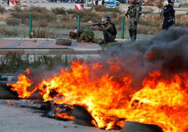 درگیری نظامیان صهیونیست با معترضان فلسطینی در کرانه باختری
