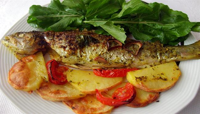 ماهی و سبزیجات